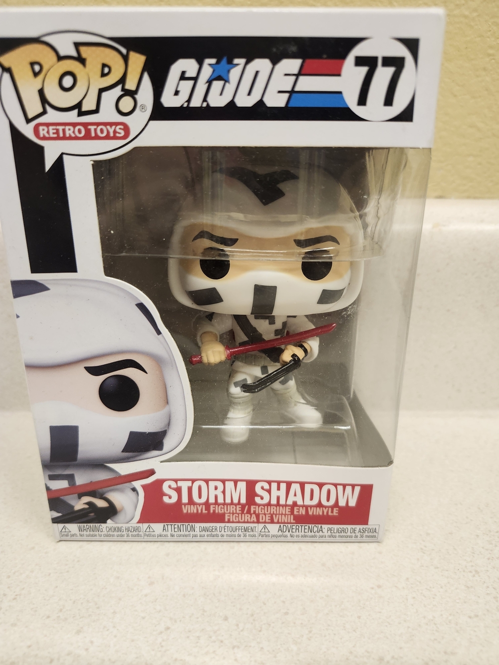 Funko Pop! G.I. Joe 77 Storm Shadow White and Black Vinyl Figure with Red Sword